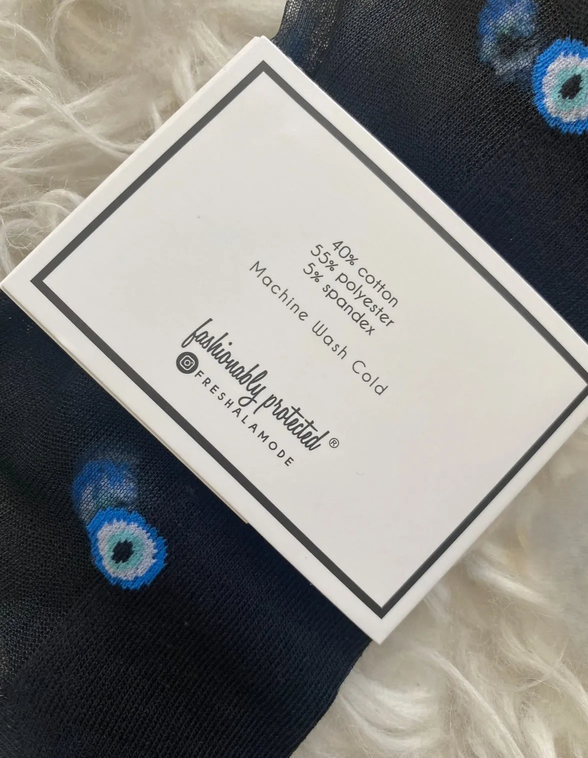 NEW! Evil Eye Sexy Sheer Fancy Fashionably Protected  Socks
