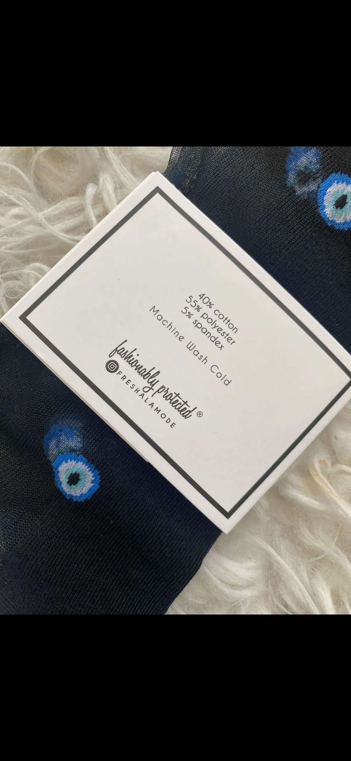 NEW! Evil Eye Sexy Sheer Fancy Fashionably Protected  Socks
