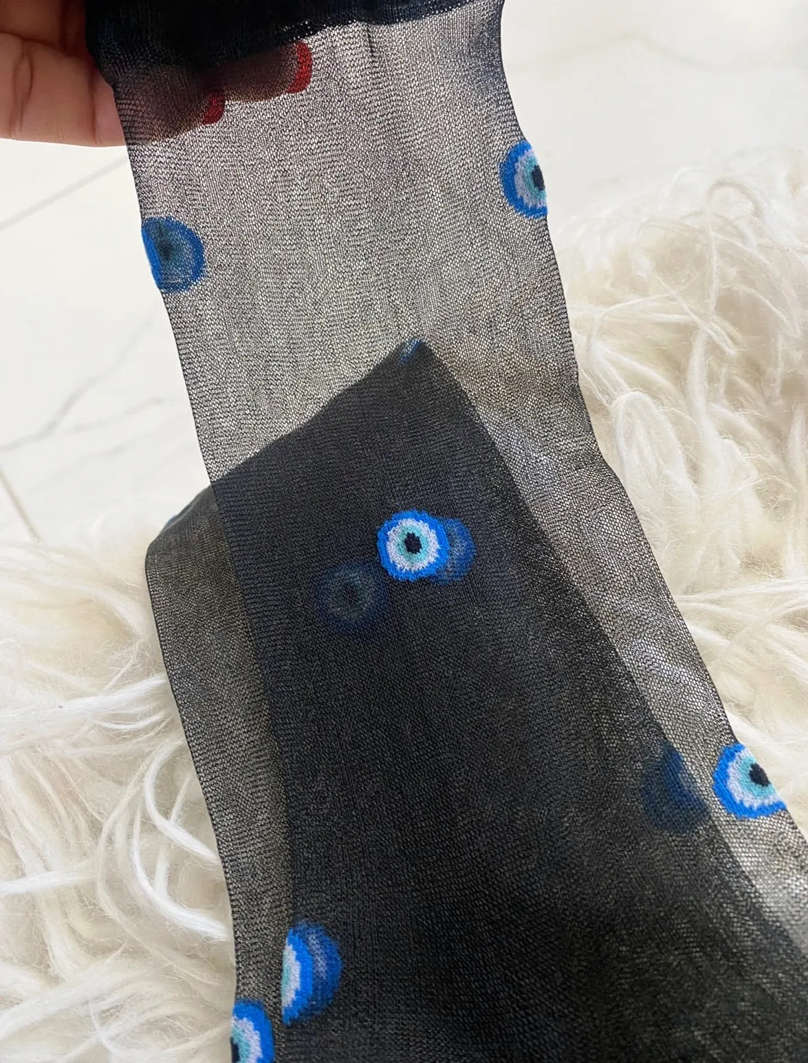 NEW! Evil Eye Sexy Sheer Fancy Fashionably Protected  Socks