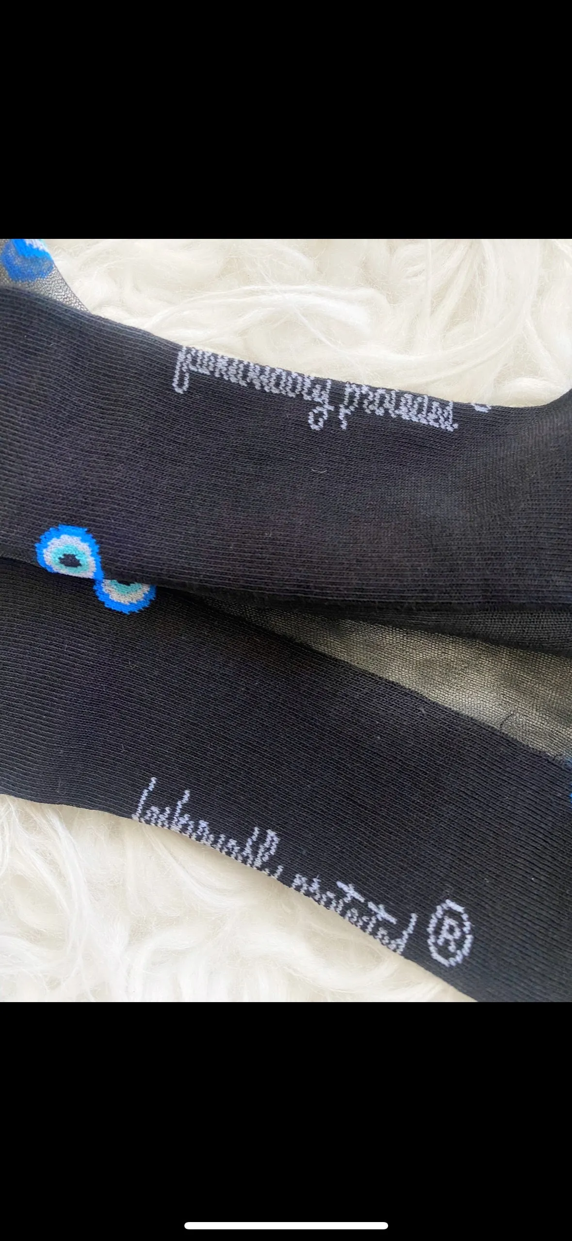 NEW! Evil Eye Sexy Sheer Fancy Fashionably Protected  Socks