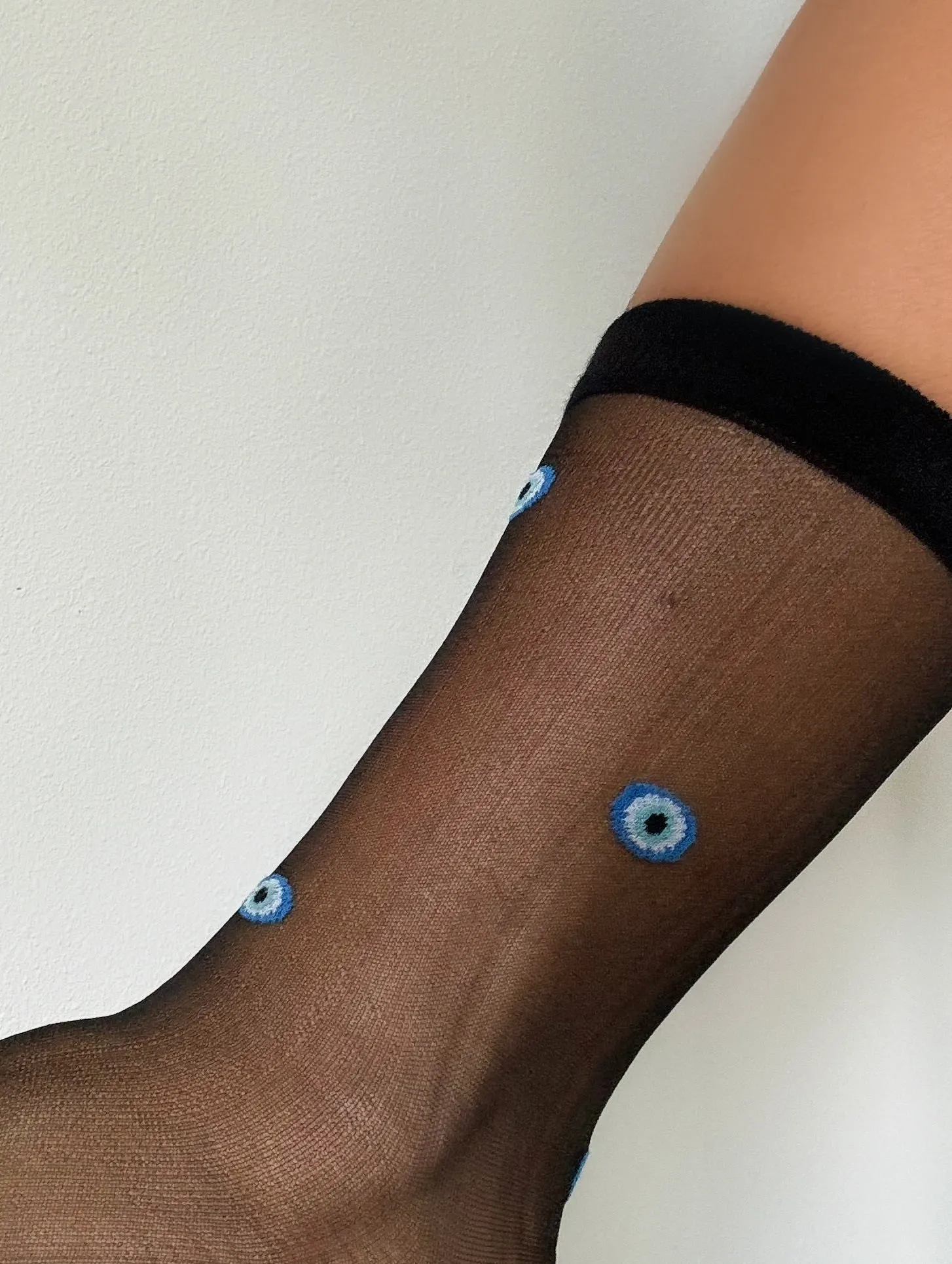 NEW! Evil Eye Sexy Sheer Fancy Fashionably Protected  Socks
