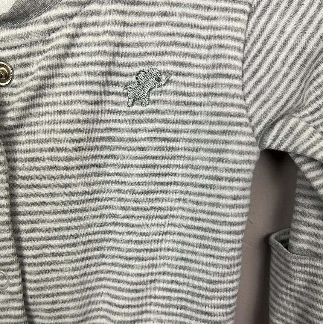 Newborn Jojo Maman Bebe grey sleepsuit