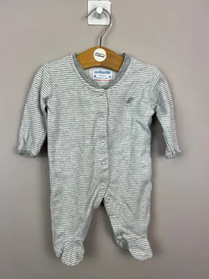 Newborn Jojo Maman Bebe grey sleepsuit