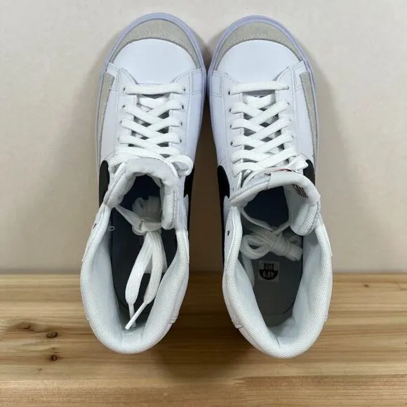 Nike Blazer Mid '77 GS Vintage sneakers kids Youth 6.5 White Black NEW in Box b