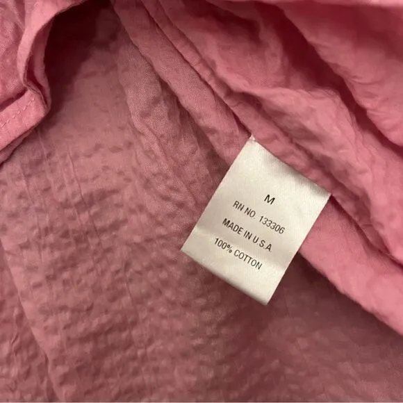 NWOT Marysia Resort Beach Tunic | Pink | 100% Cotton | Long Sleeve | Medium