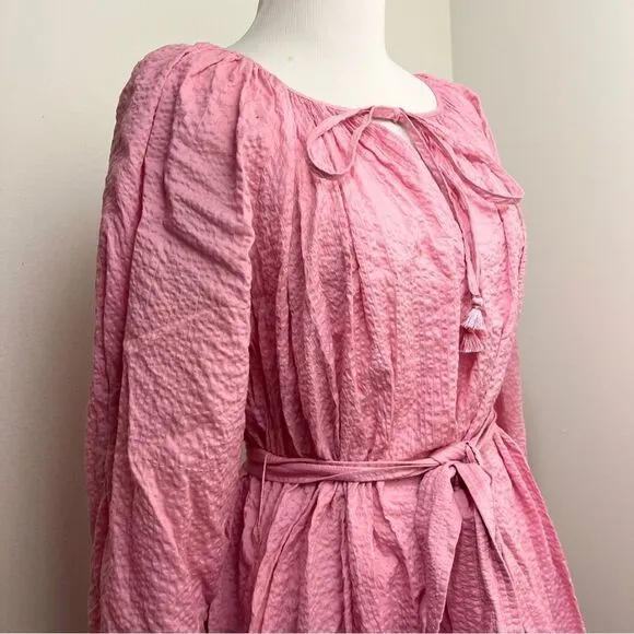 NWOT Marysia Resort Beach Tunic | Pink | 100% Cotton | Long Sleeve | Medium
