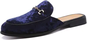NXY Men's Mule Slippers Slip-On Loafers Suede Dress Shoes Velvet Backless Sandals Size 6.5-12.5
