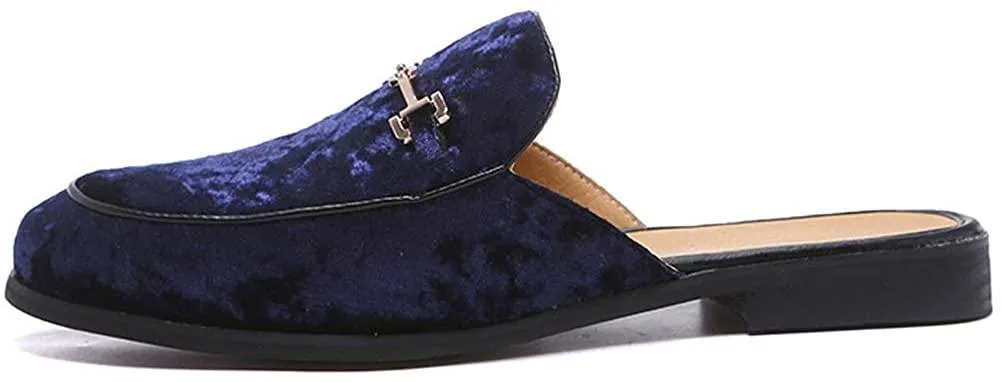 NXY Men's Mule Slippers Slip-On Loafers Suede Dress Shoes Velvet Backless Sandals Size 6.5-12.5