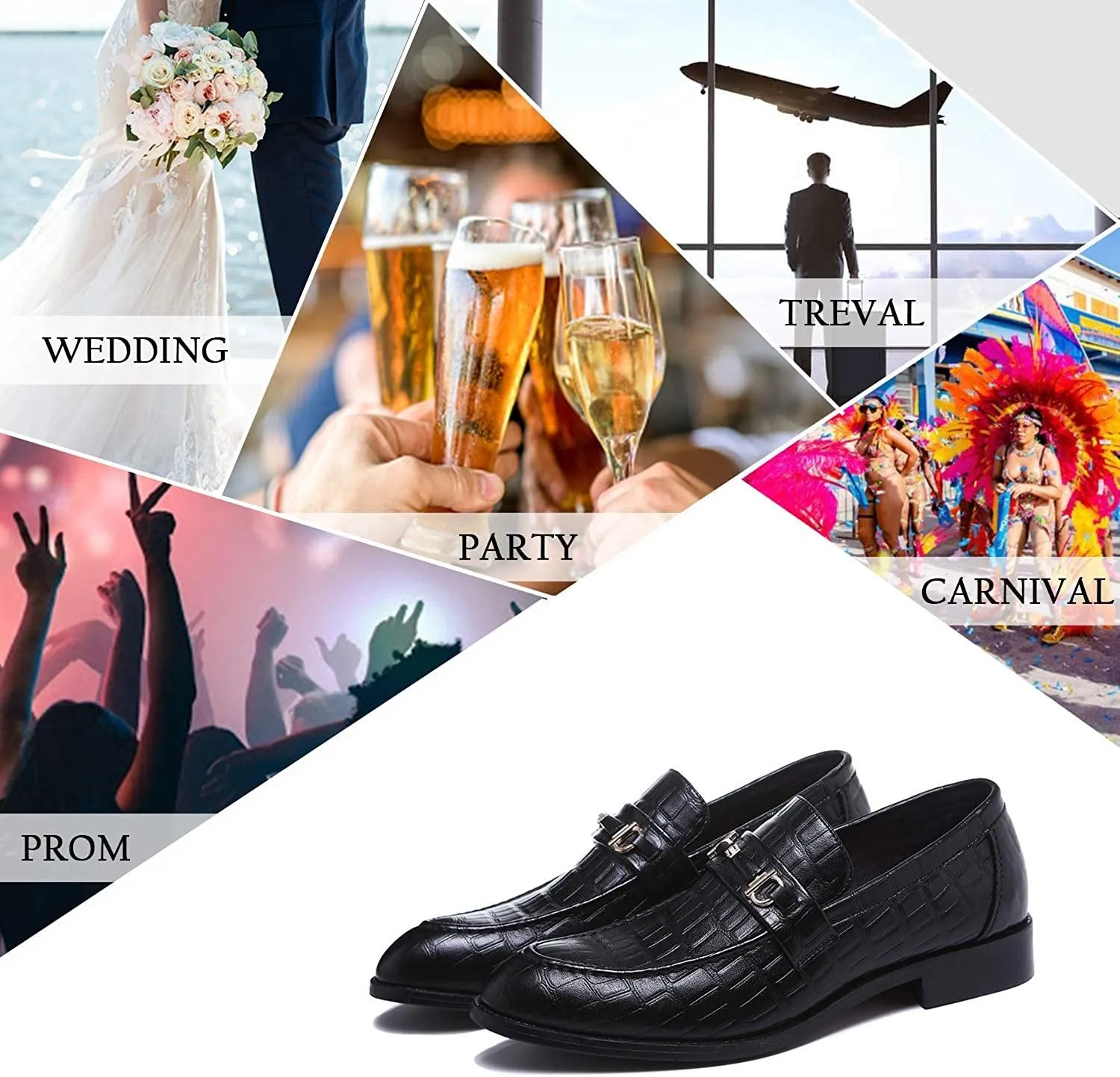 NXY White Shoes for Men丨 Men's Driving Shoes &amp; Noble Dress Shoes for Men