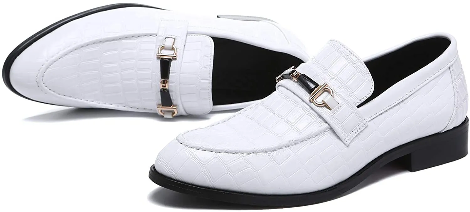 NXY White Shoes for Men丨 Men's Driving Shoes &amp; Noble Dress Shoes for Men