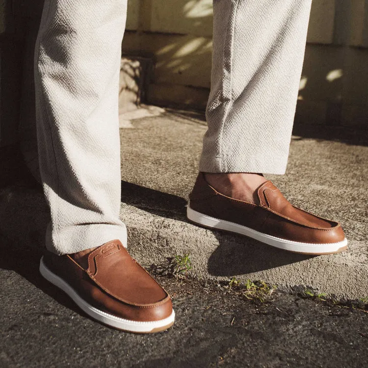 Olukai Kākaha Nia Men’s Leather Slip-On Shoes