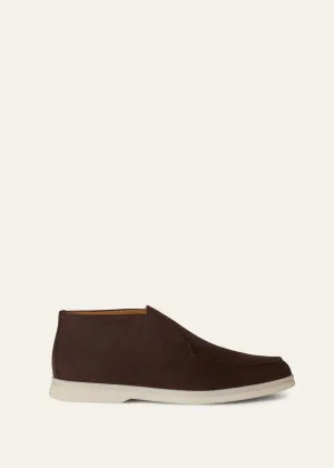 Open Walk Boots in Chocolate Suede