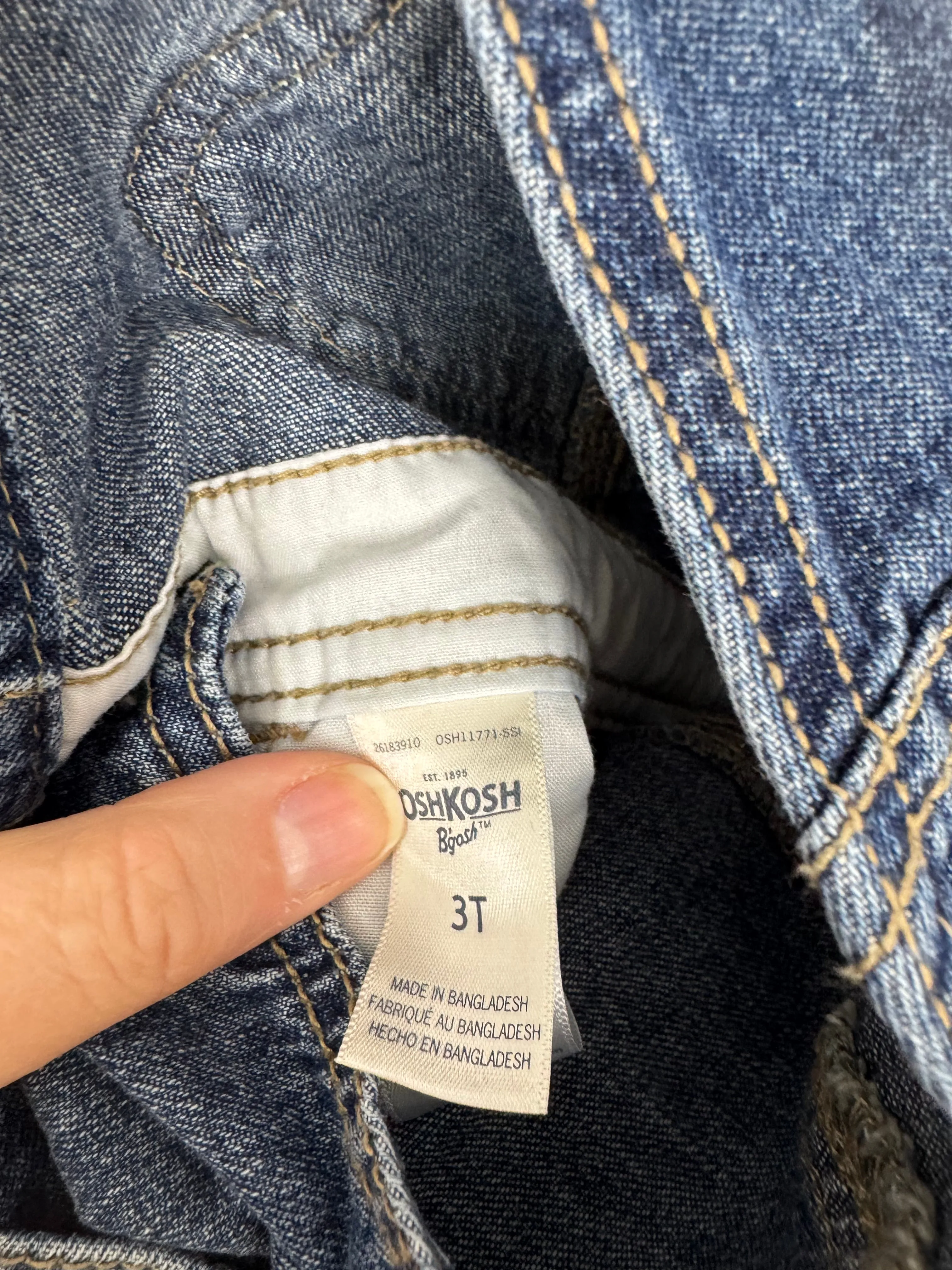 Oshkosh Short Denim Dungarees 3y