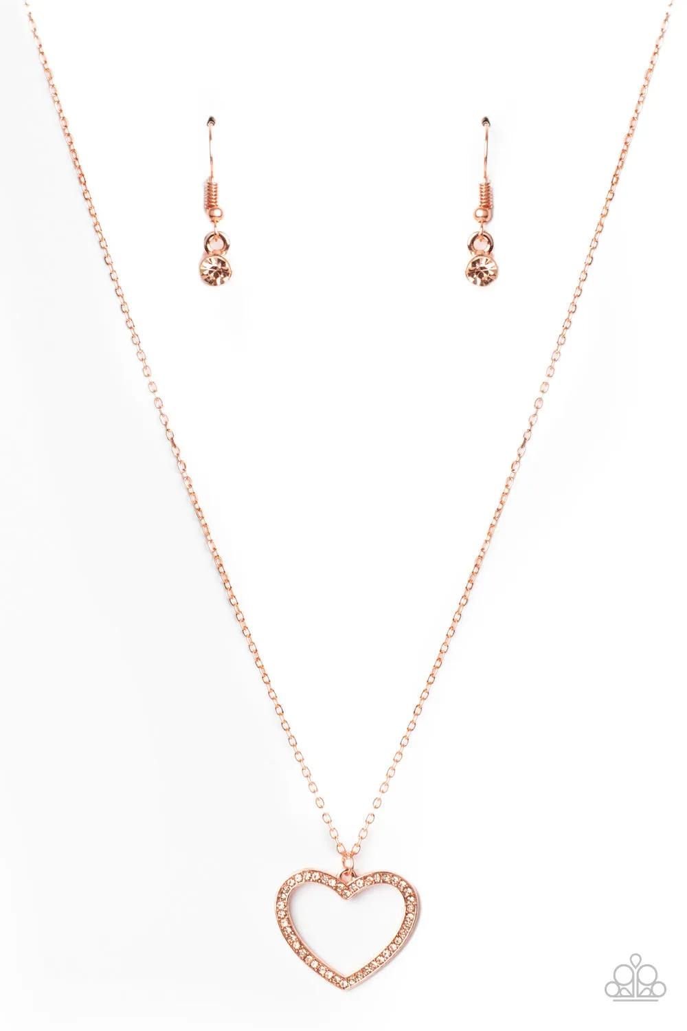 Paparazzi GLOW by Heart - Copper Heart Necklace