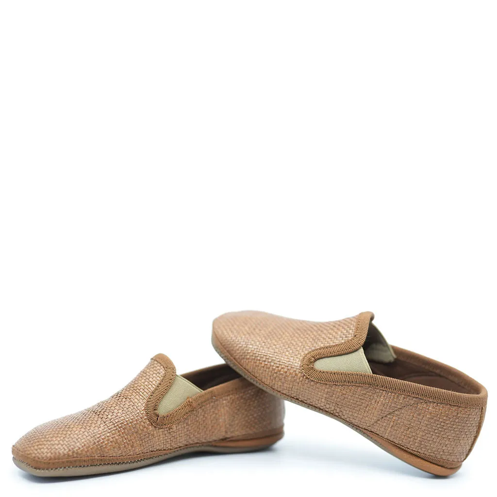 Pepe Camel Rattan Slip on Shoe