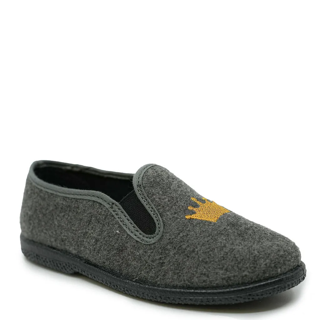 Pepe Gray Wool Crown Loafer