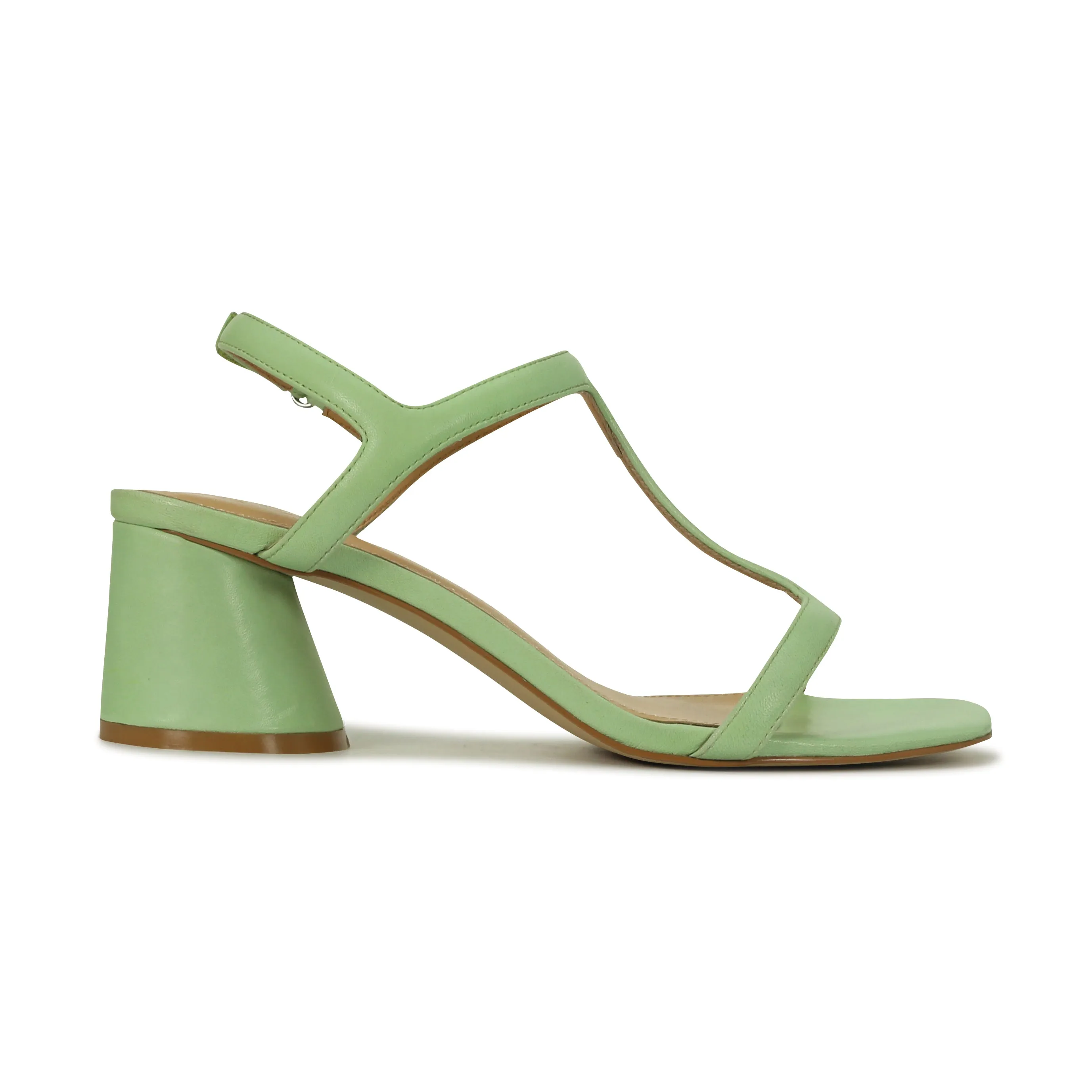 PETRAS LEATHER HEEL SANDALS