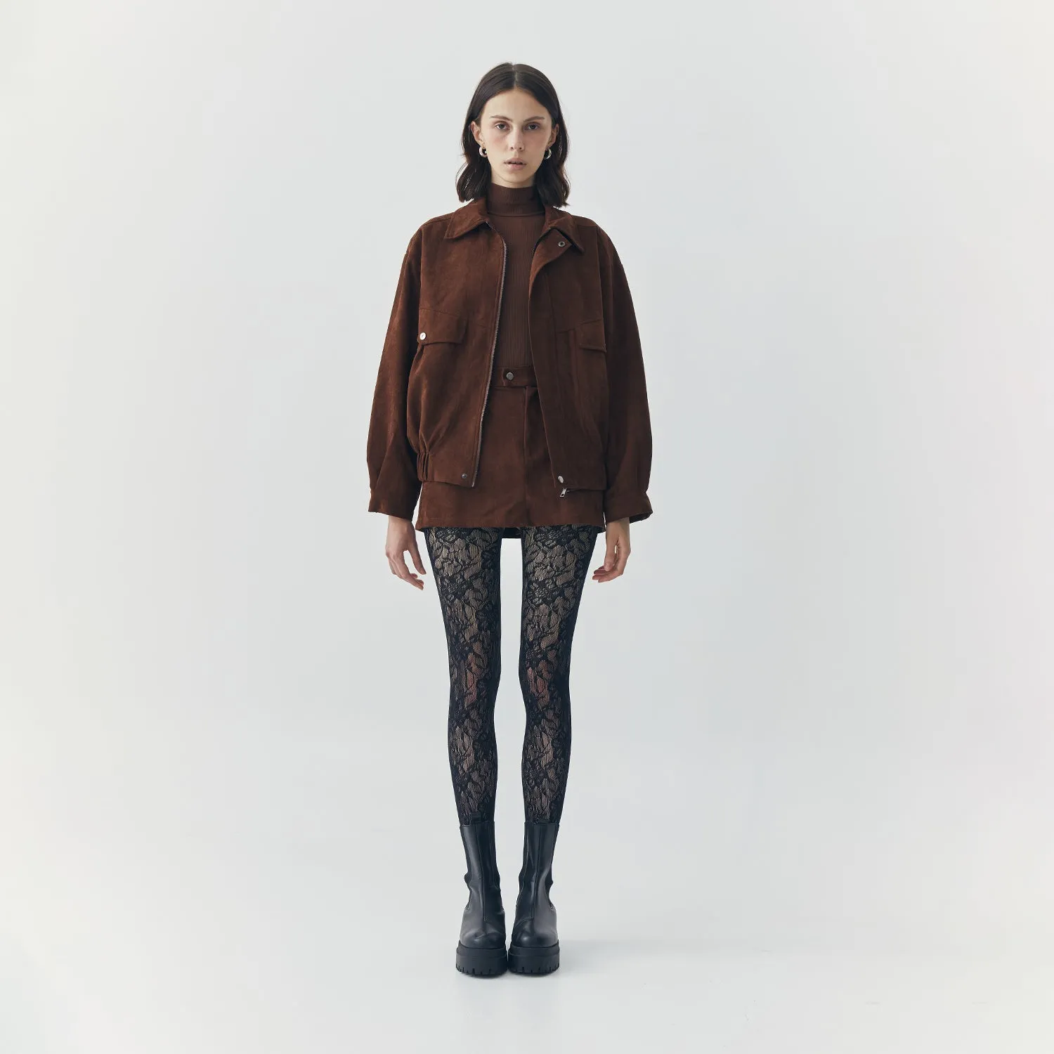 REMI SUEDE JACKET AND SKORT SET