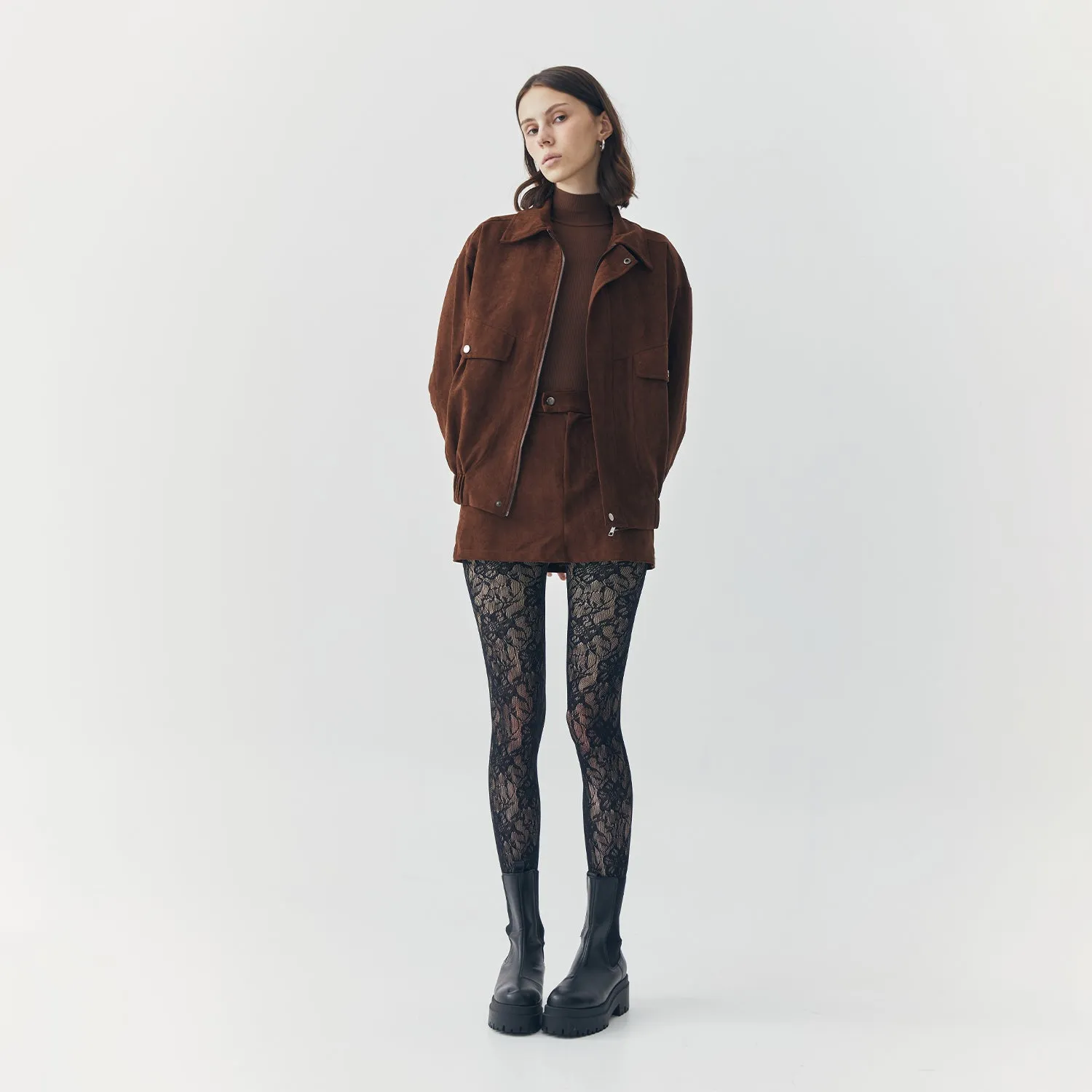 REMI SUEDE JACKET AND SKORT SET