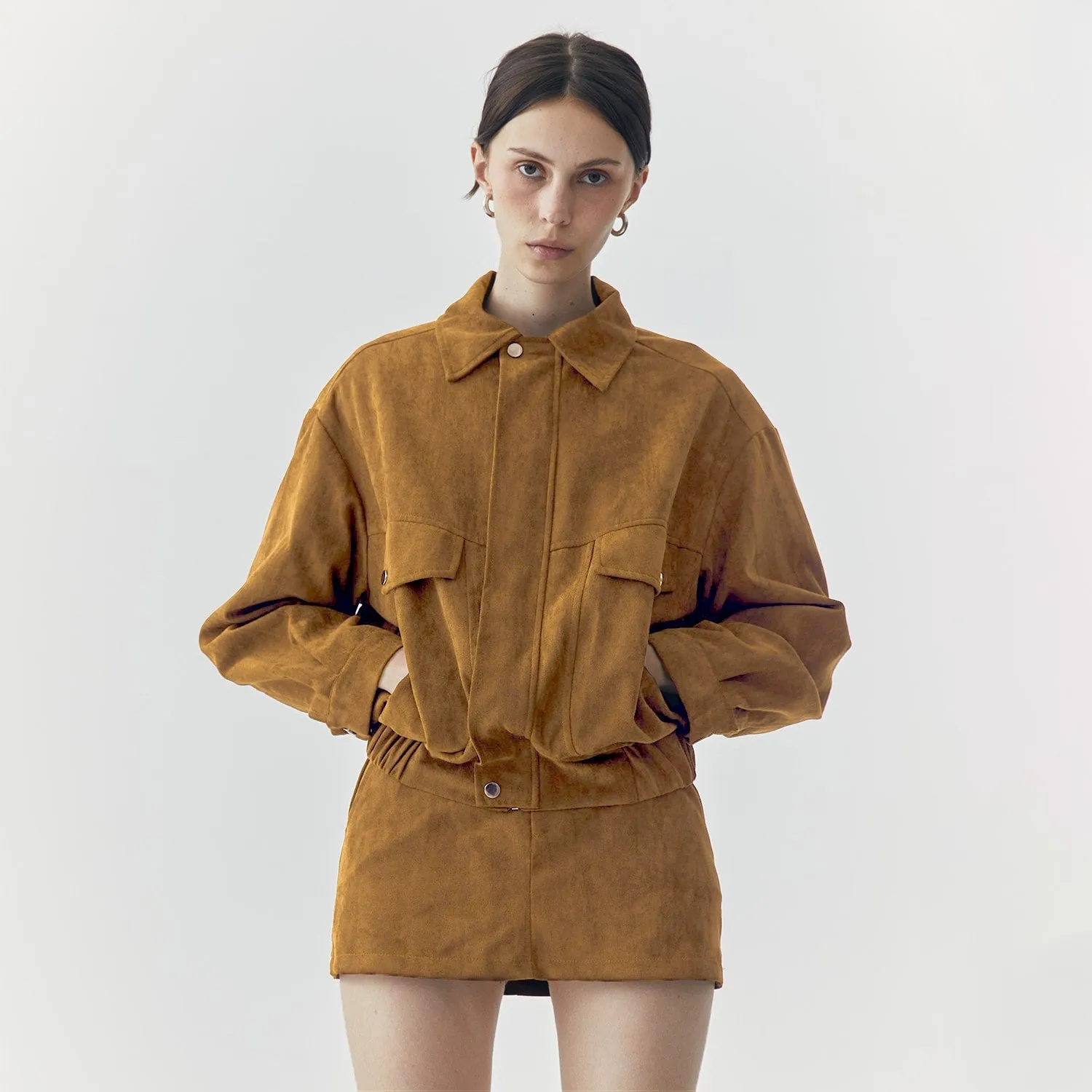 REMI SUEDE JACKET AND SKORT SET