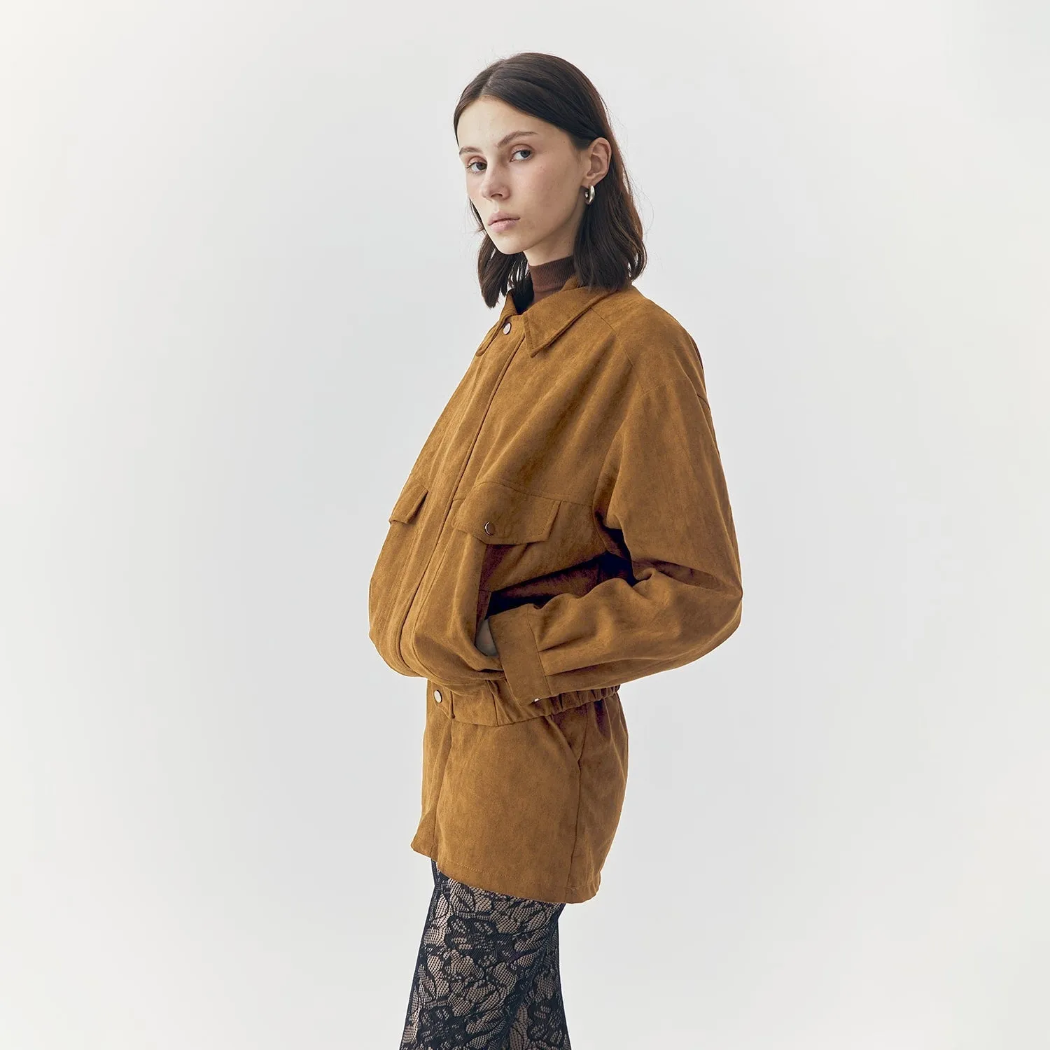 REMI SUEDE JACKET AND SKORT SET
