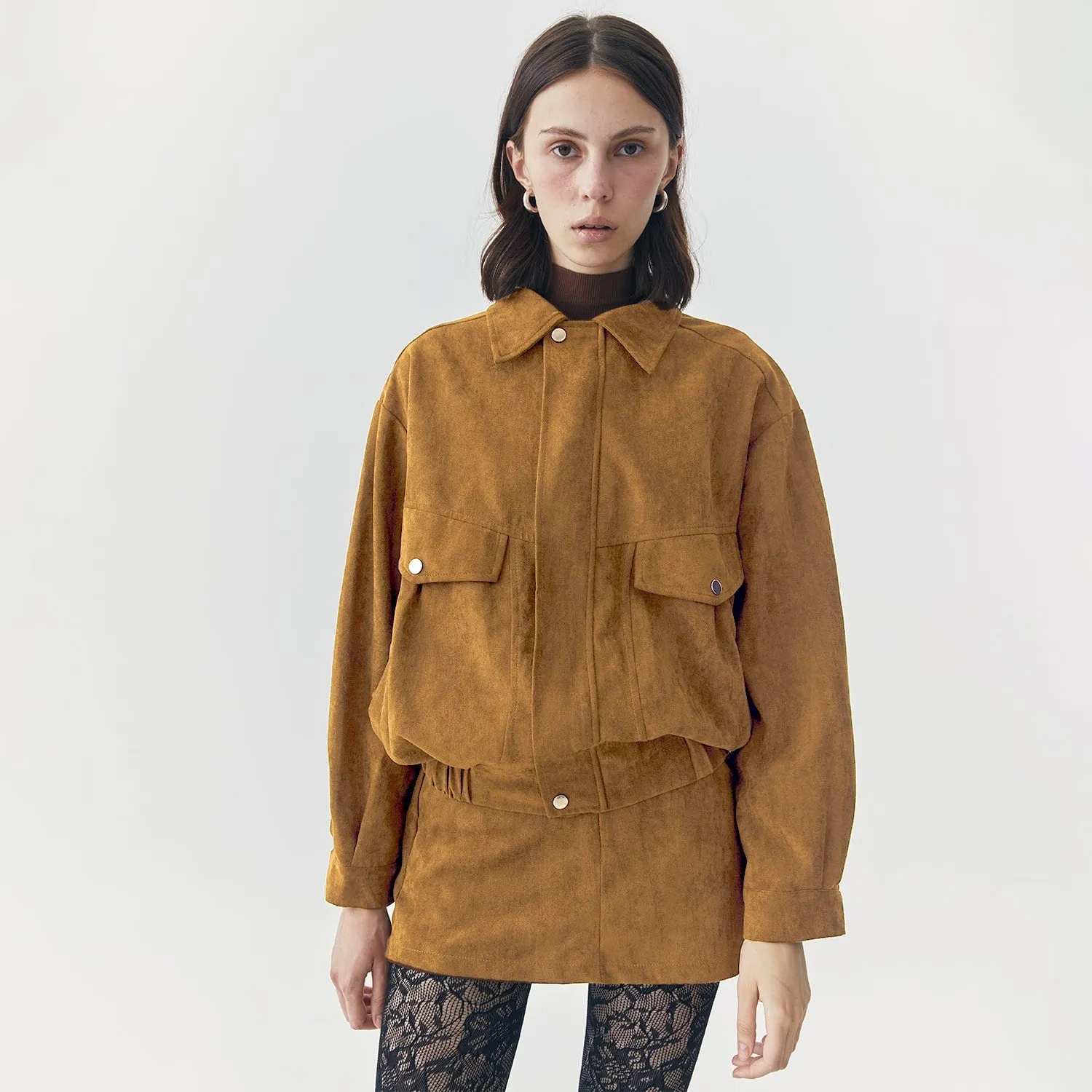 REMI SUEDE JACKET AND SKORT SET