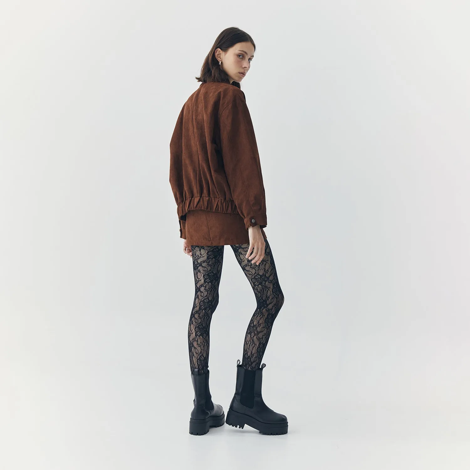 REMI SUEDE JACKET AND SKORT SET