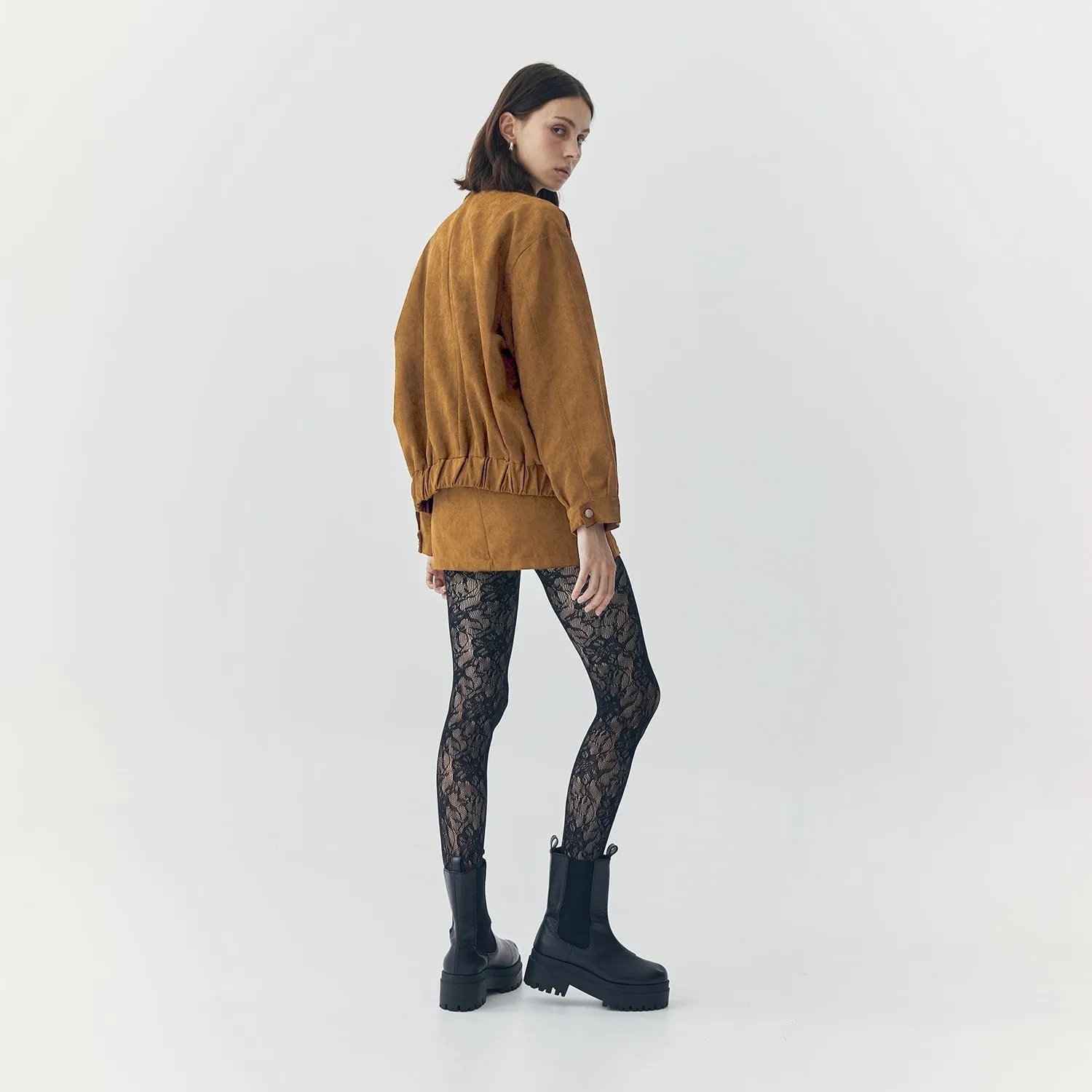 REMI SUEDE JACKET AND SKORT SET
