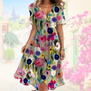 Robbie | Elegant short sleeve dress