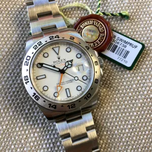 Rolex Explorer II 216570 Steel GMT Random Serial Oyster Wristwatch 2013 Box Papers