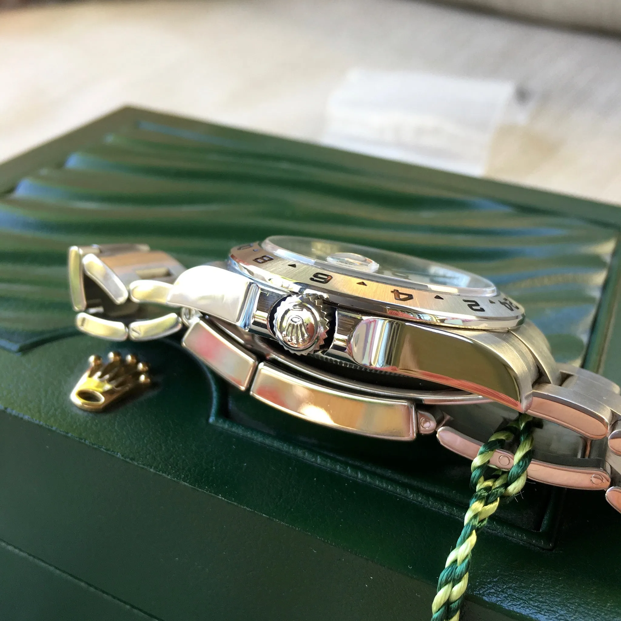 Rolex Explorer II 216570 Steel GMT Random Serial Oyster Wristwatch 2013 Box Papers