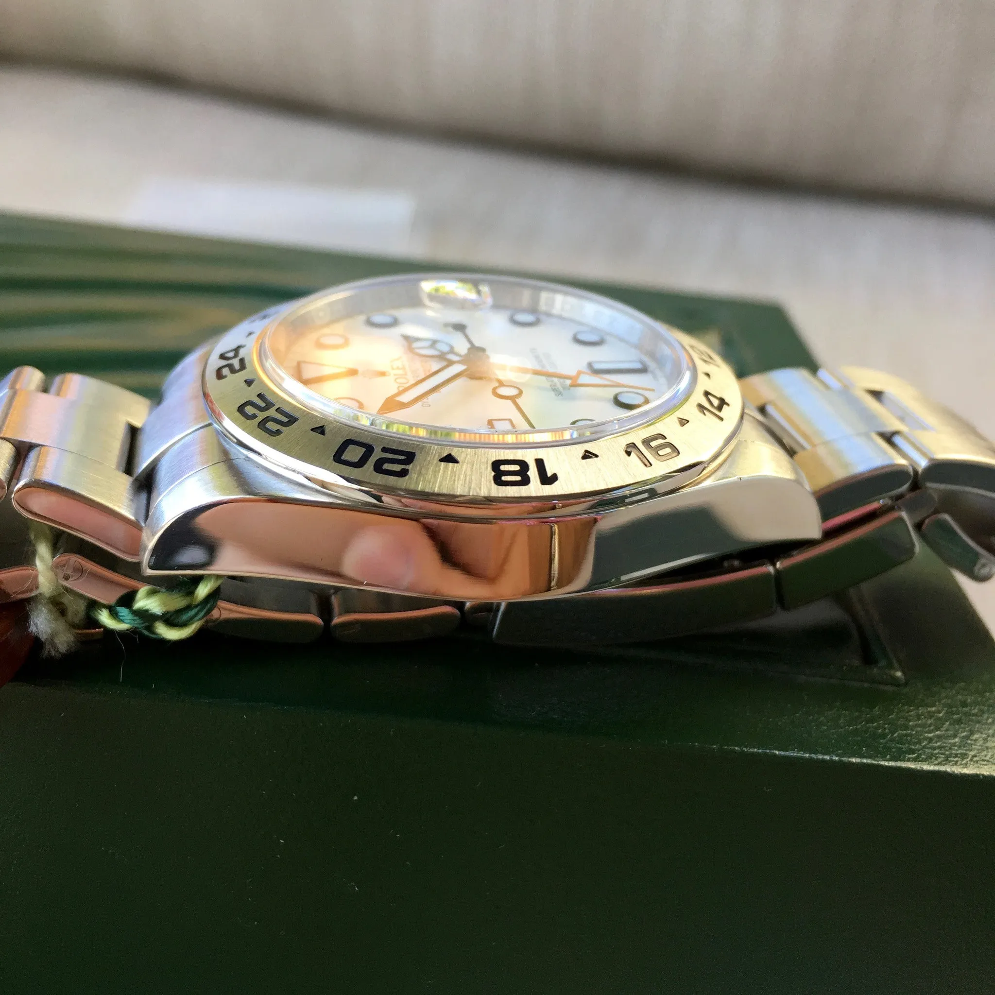 Rolex Explorer II 216570 Steel GMT Random Serial Oyster Wristwatch 2013 Box Papers