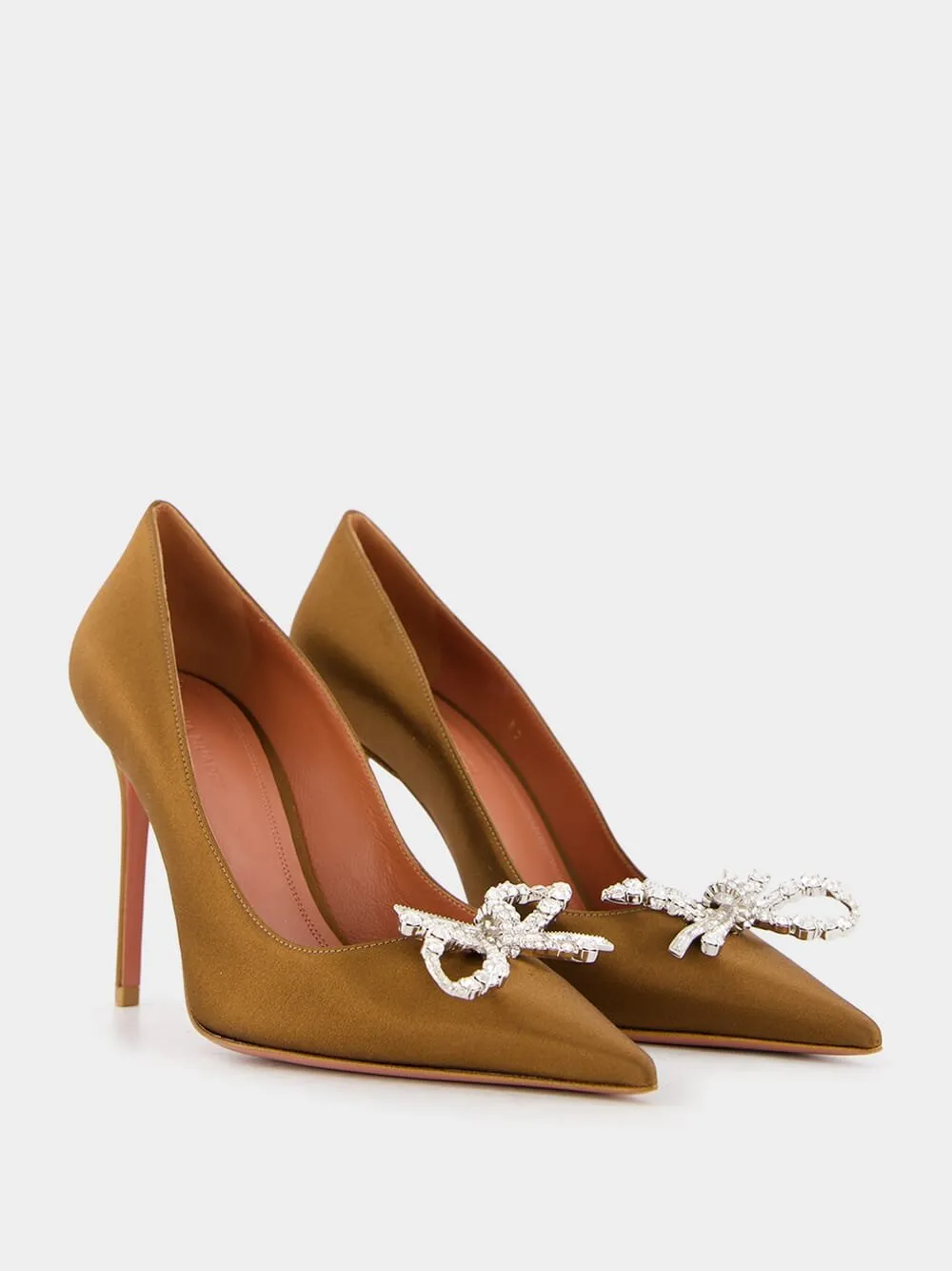 Rosie Mocha Satin Pumps