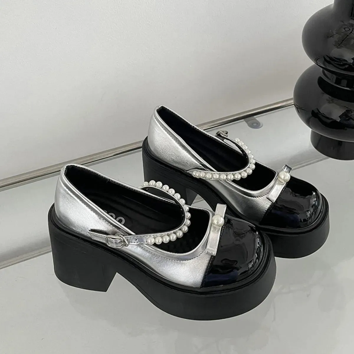 Round Toe Block Heels Loafer