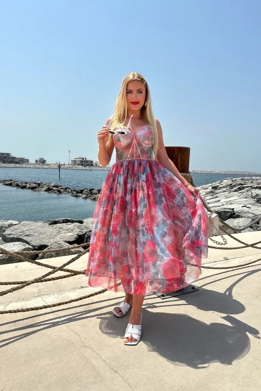 Sareza Floral Midi Dress