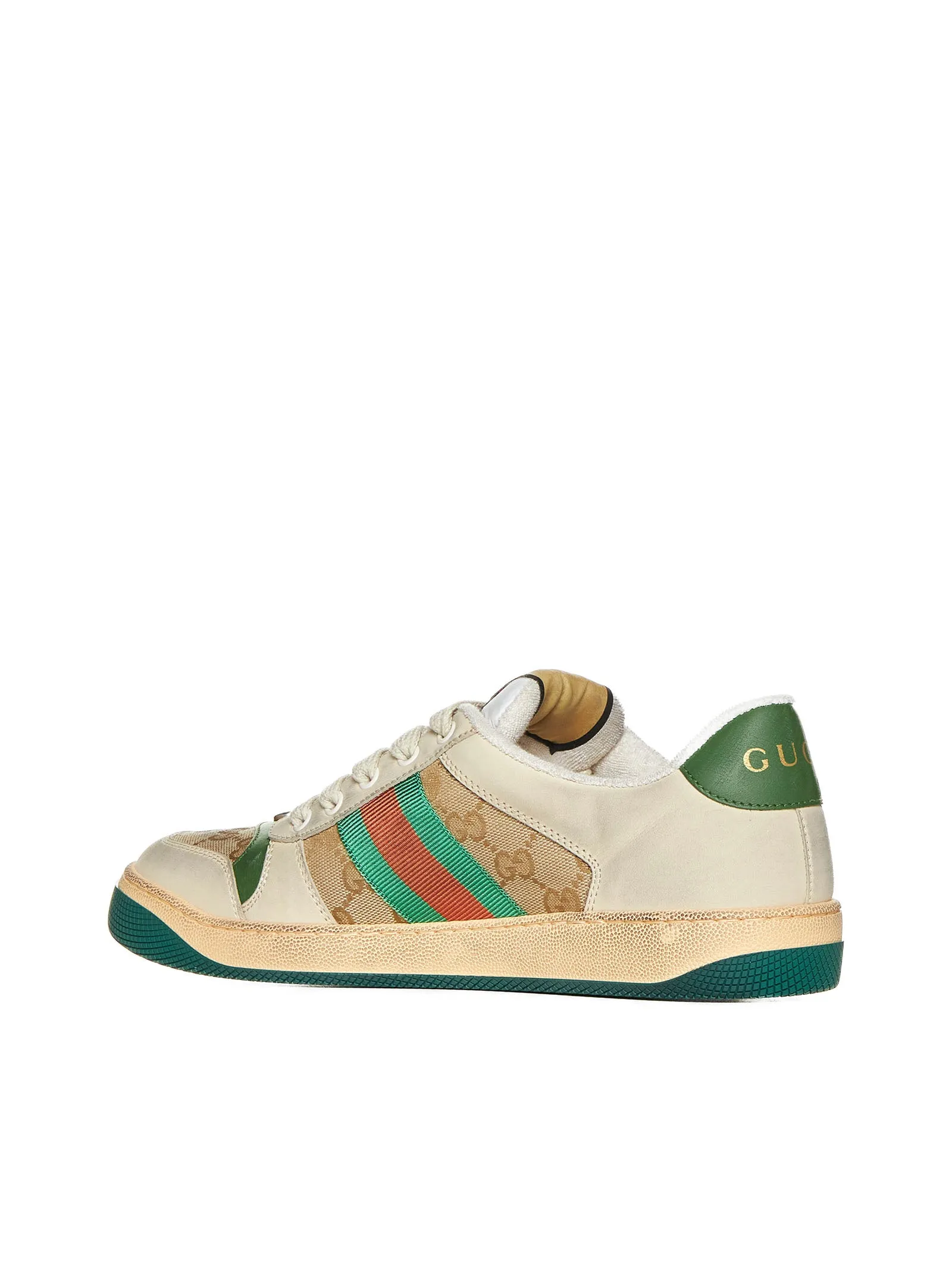 Screener sneaker in suede and GG fabric