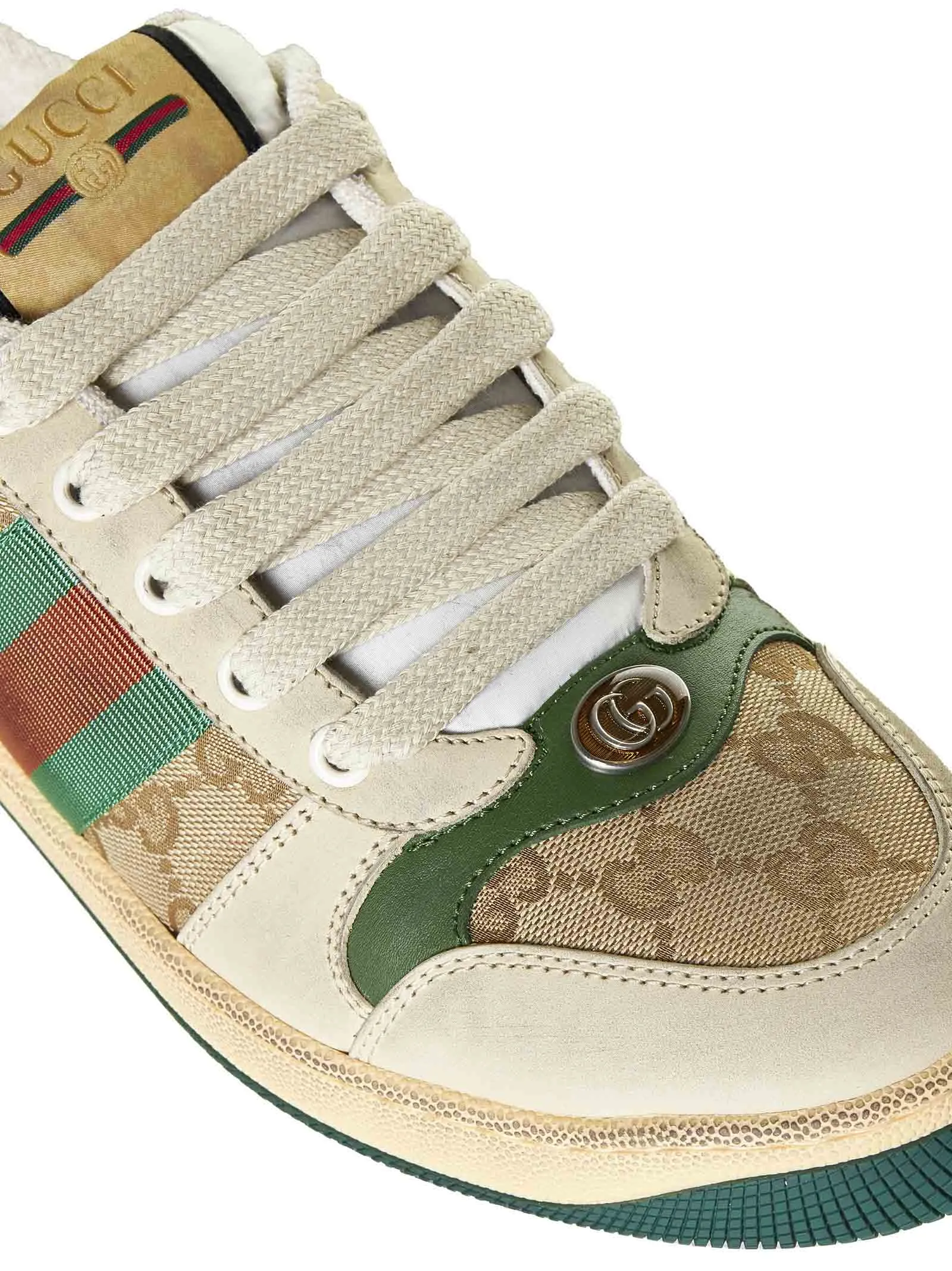 Screener sneaker in suede and GG fabric