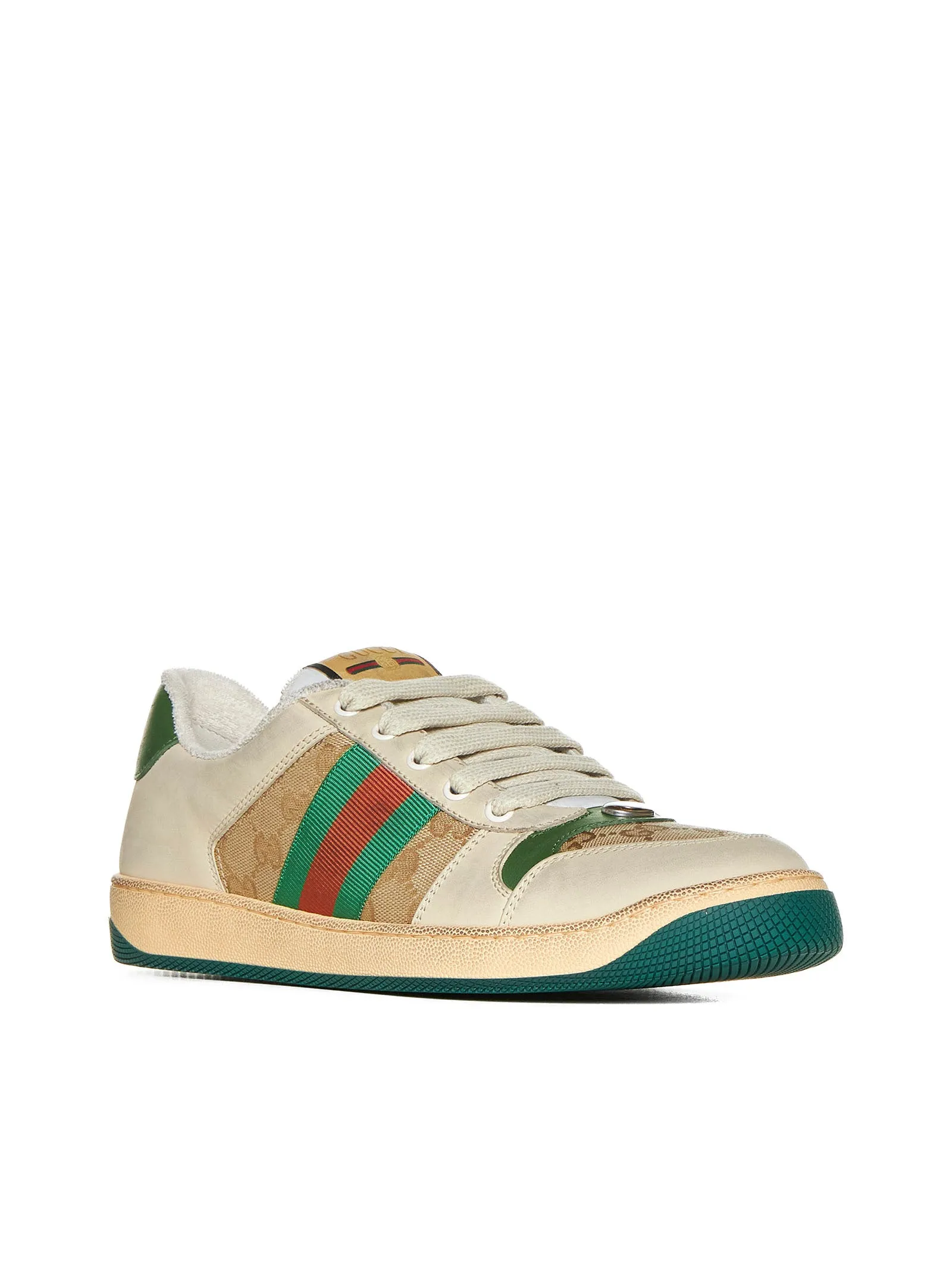 Screener sneaker in suede and GG fabric