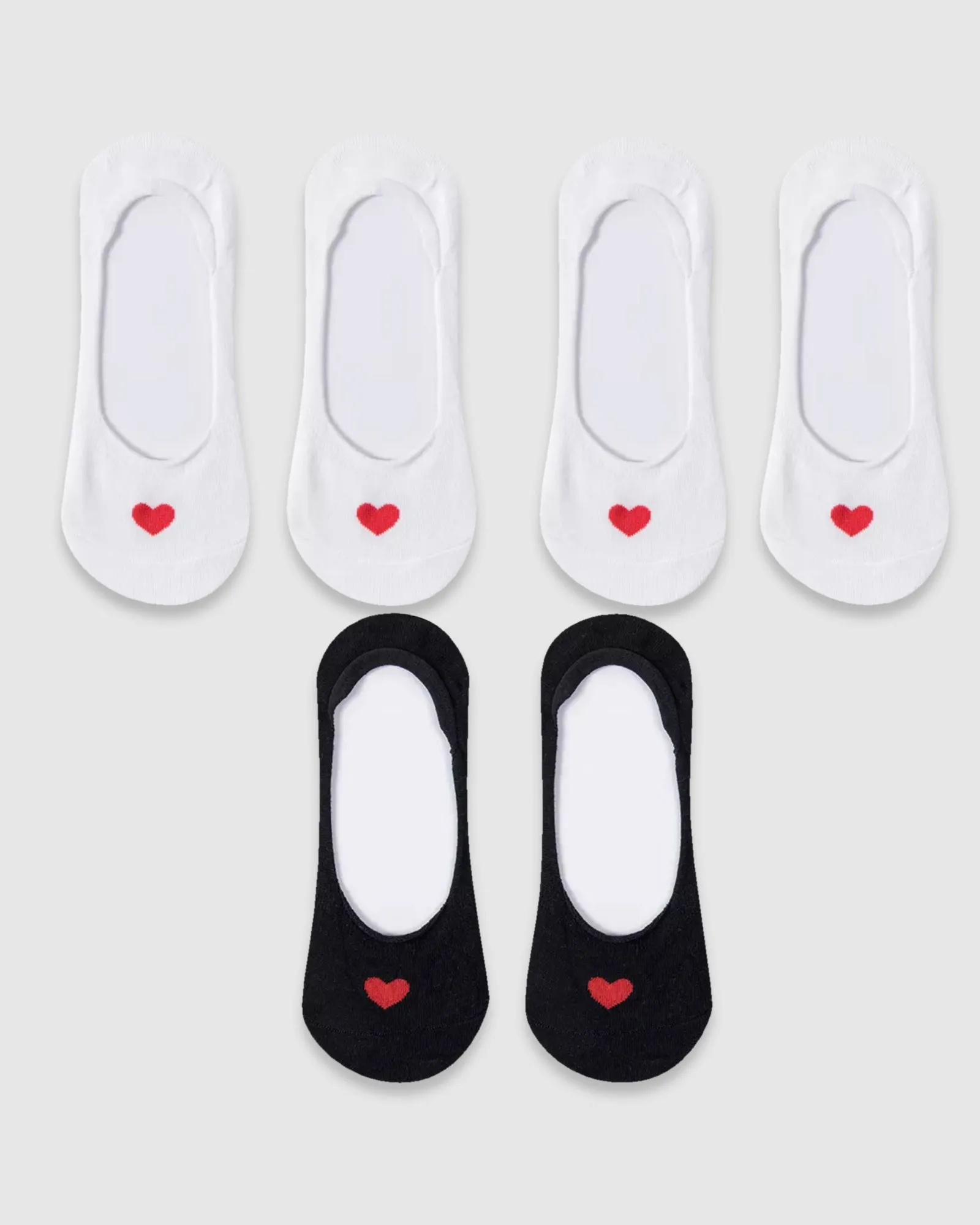 Secret Heart No-Show Sock - 3 Pack