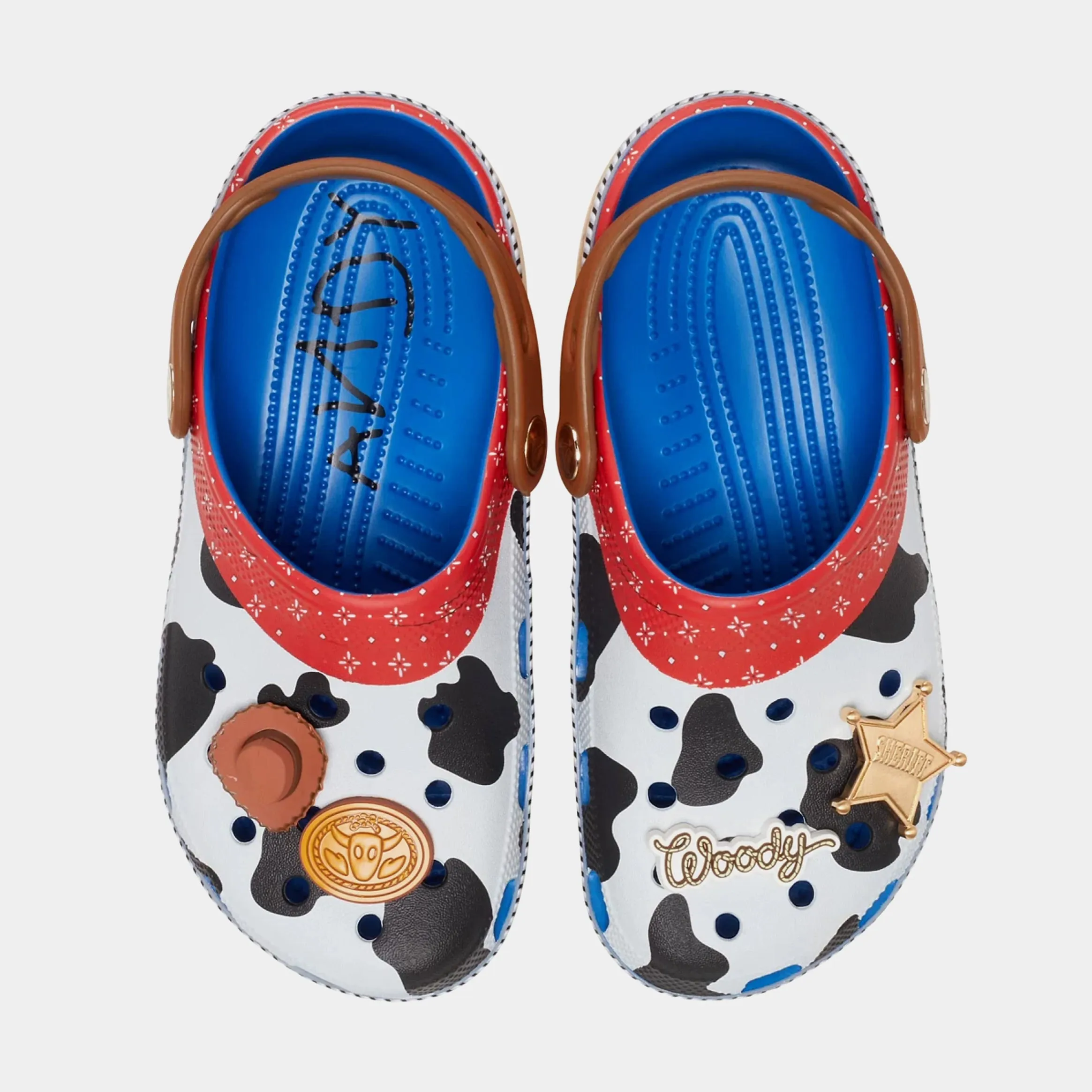 Sheriff Woody Classic Clog Preschool/Grade School Sandals (White/Brown) Free Shipping