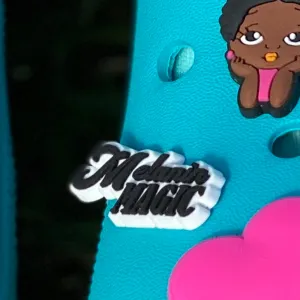 SHOE CHARMS - BLACK/WHITE MELANIN MAGIC