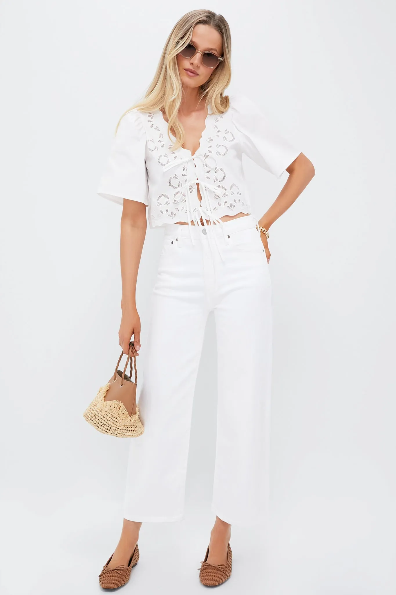 Sour Cream Harper Crop Jean