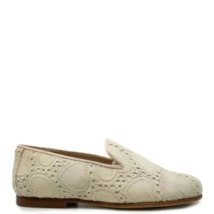 Spain Co Beige Heart Smoking Loafer
