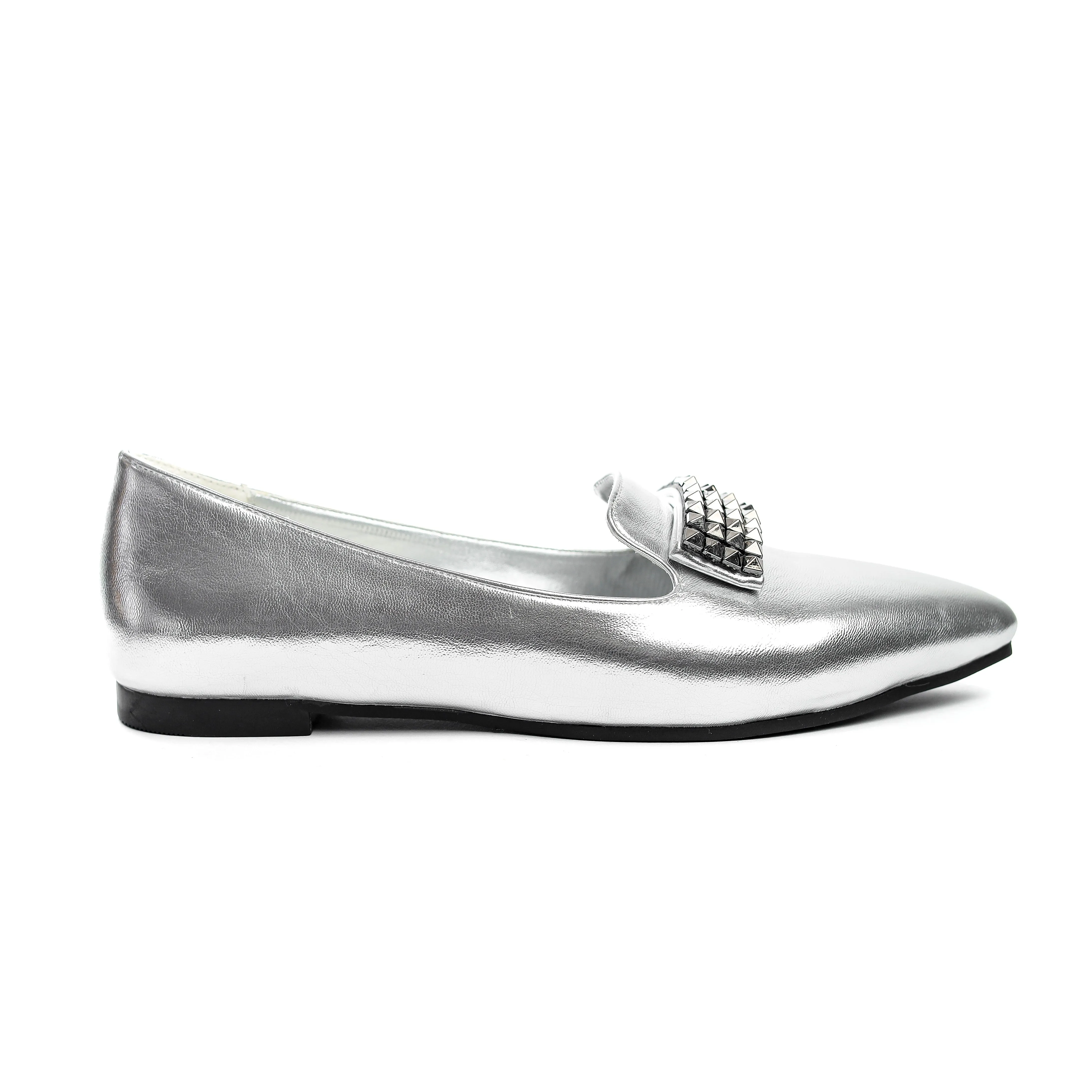 Studded Metallic Loafer