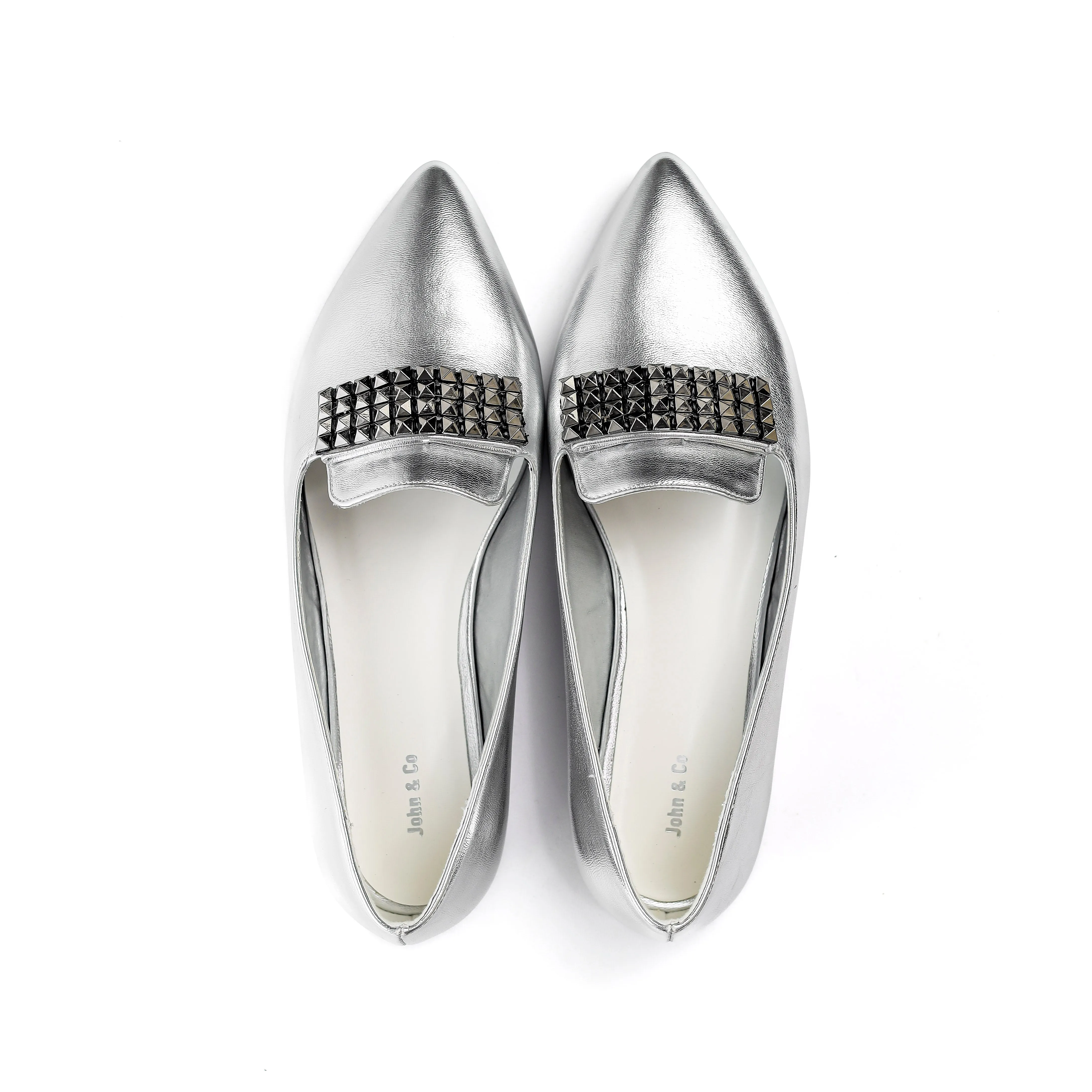 Studded Metallic Loafer
