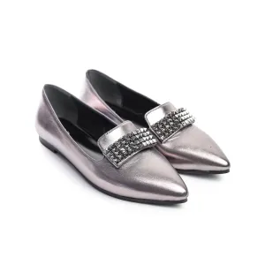 Studded Metallic Loafer