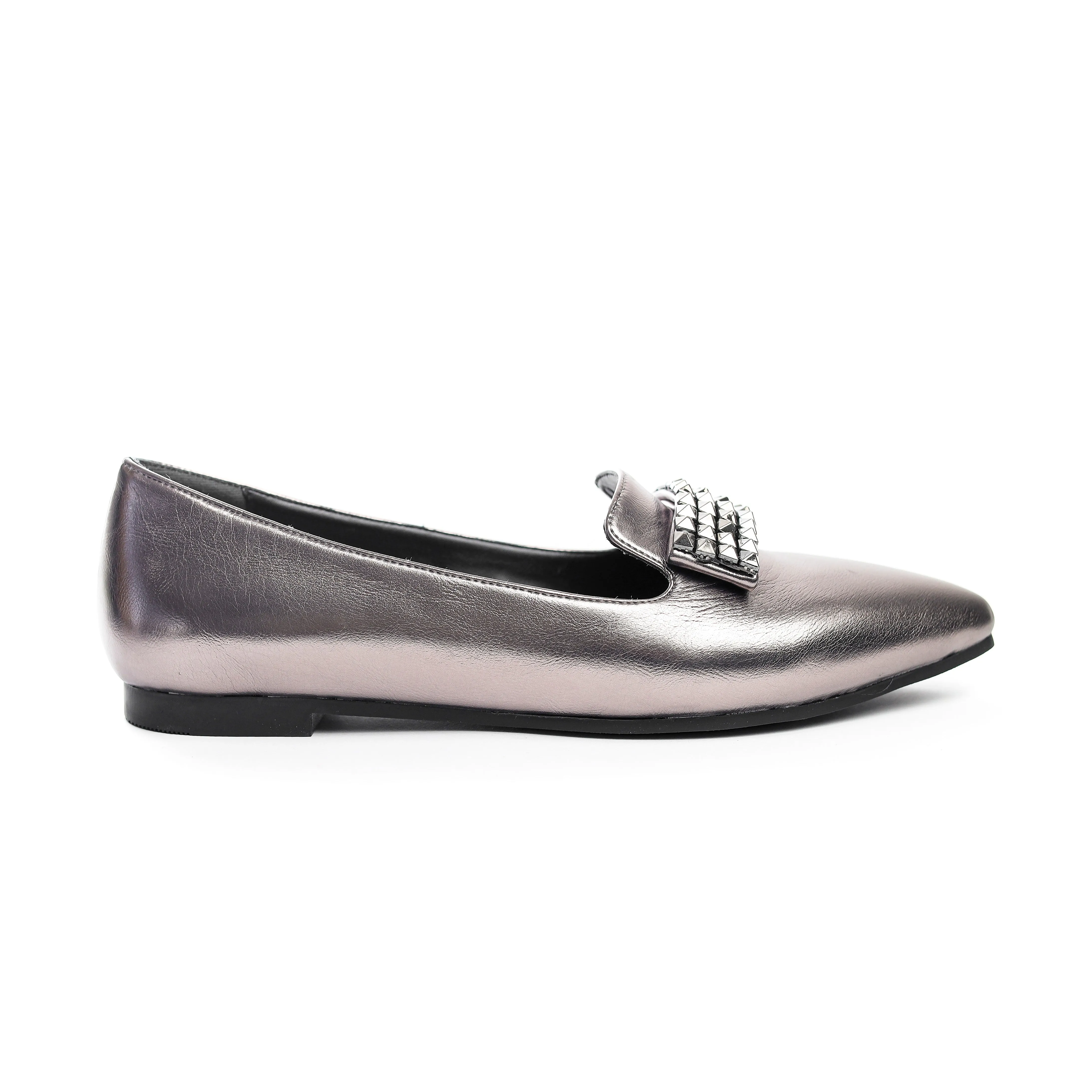 Studded Metallic Loafer
