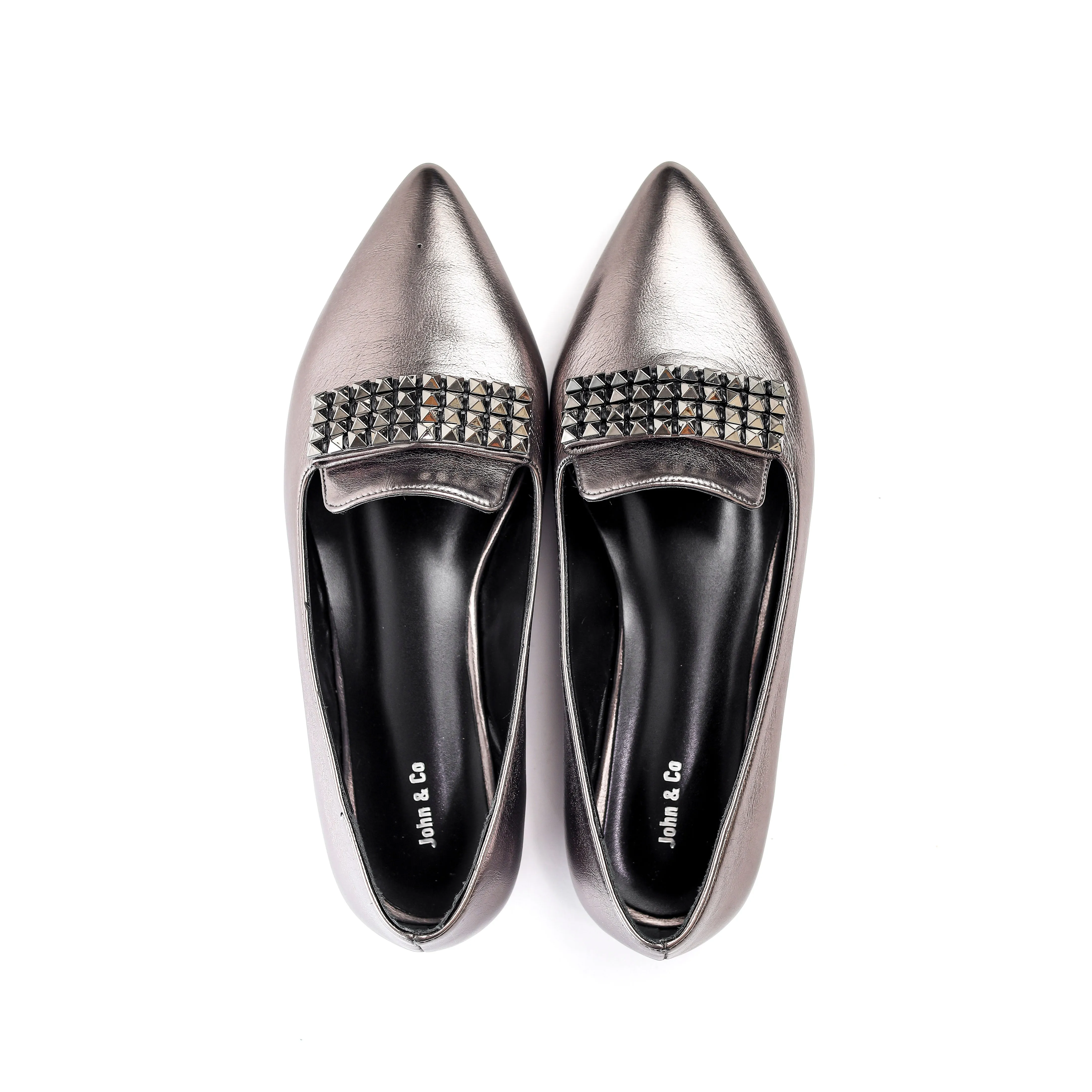 Studded Metallic Loafer