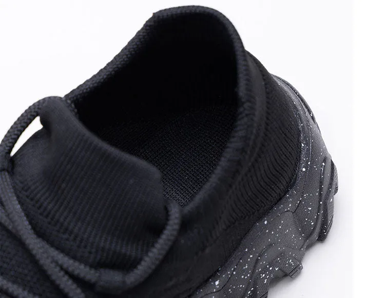 Stylish Women's Casual Sneakers with Perforated Knitted Upper for Comfort