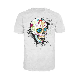 Sugar Skull Gothic Men's T-shirt (Heather Grey)